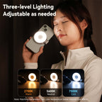 C03 Magnetic Selfie Light | CRI97 LED Ring Light with 360° Rotation & Built-In Mirror | Perfect for Selfies, TikTok, Videos, Makeup & Zoom Calls