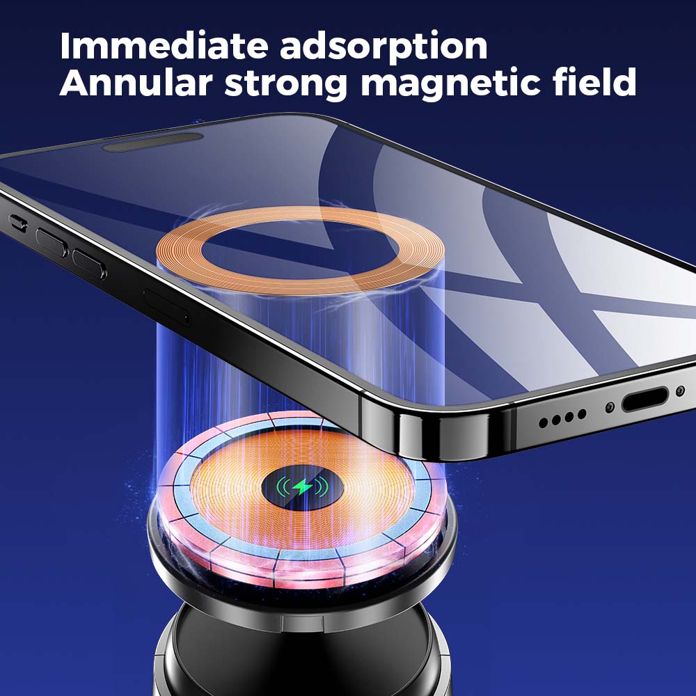 Q05 Smart Magnetic Charging Gimbal | 360° Rotation Smartphone Stabilizer with AI Face Tracking, Magnetic Mount & Wireless Charging for Smooth Video & Vlogging