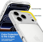 Crystal Clear Case for iPhone 17 Pro 6.3" (2025) | Anti-Yellowing Hard Back, Slim Shockproof Bumper, Wireless Charging Compatible Transparent Protective Phone Cover