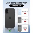Crystal Clear Case for iPhone 17 6.3" (2025) | Anti-Yellowing Hard Back, Slim Shockproof Bumper, Wireless Charging Compatible Transparent Protective Phone Cover