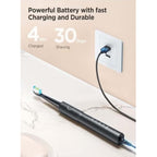 Electric Toothbrush & Water Flosser Combo – Cordless, Rechargeable, Waterproof Oral Care Kit with 5 Brush Modes, 3 Floss Modes, 8 Replacement Heads for Travel