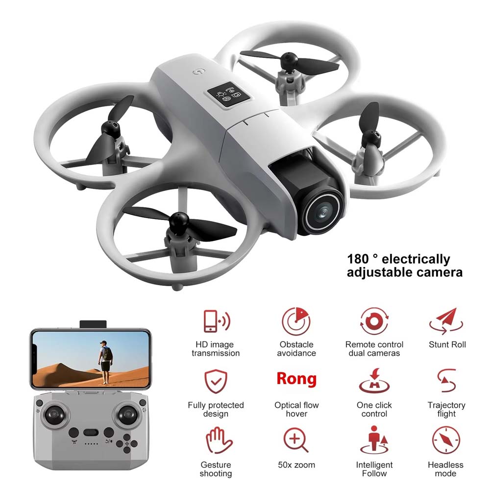 4K Camera Drone with HD FPV | Mini Quadcopter Toy for Beginners | 6-Axis Gyro, Remote Control, Cool LED Lights, Stable Flight & Easy Operation