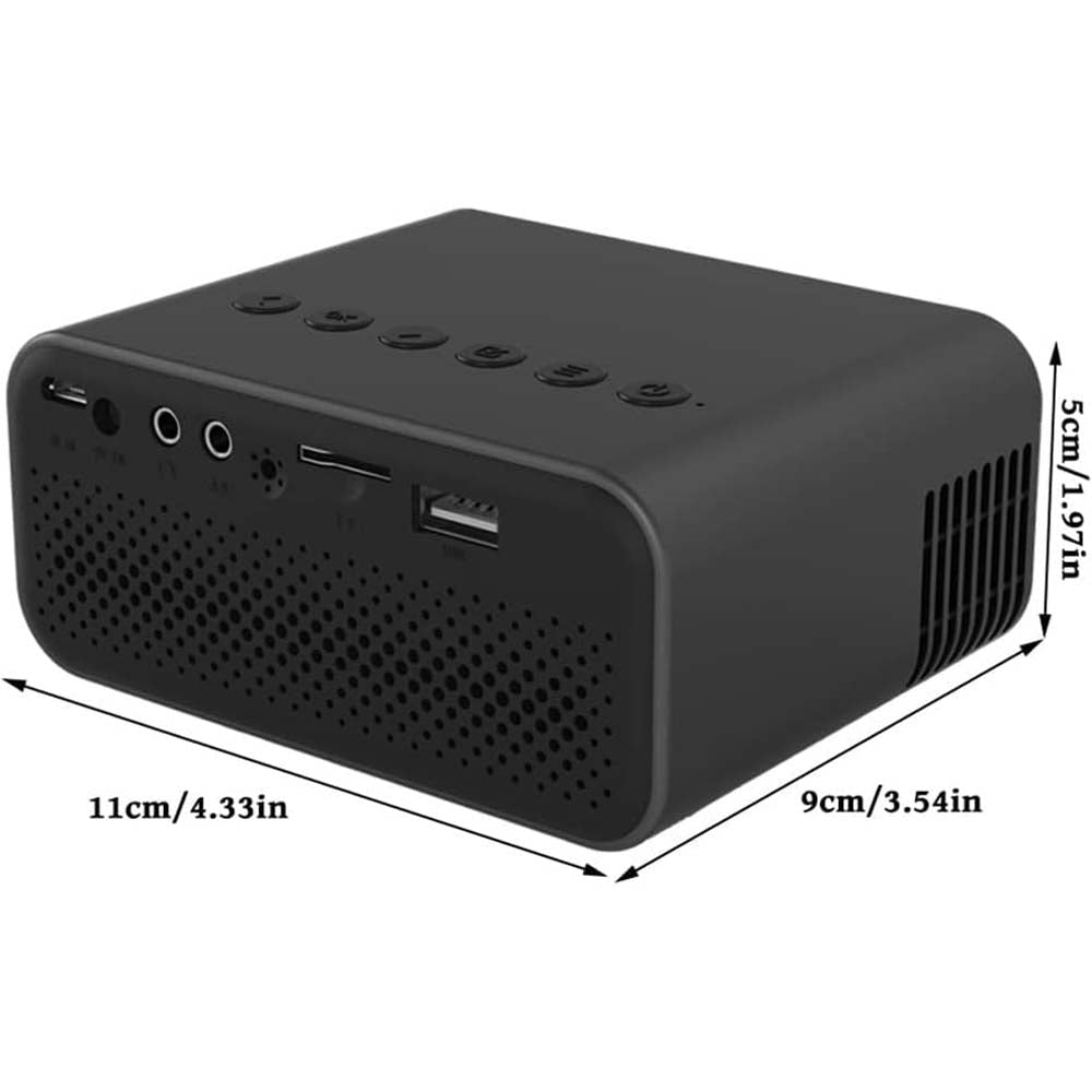 Mini Pocket Projector | HD Portable Movie Projector with Phone Screen Mirroring | Compact Black Design for Home Entertainment, Travel, Gaming & Outdoor Movie Nights