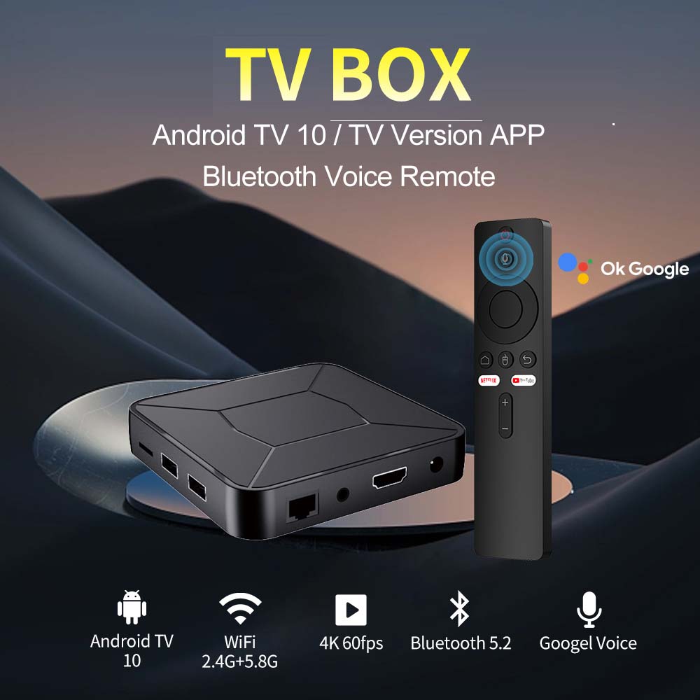 OTT 4K Android TV Box – Google TV Edition with Voice Remote, Chromecast Built-in, Dolby Audio, and Ultra HD 4K HDR Streaming Support