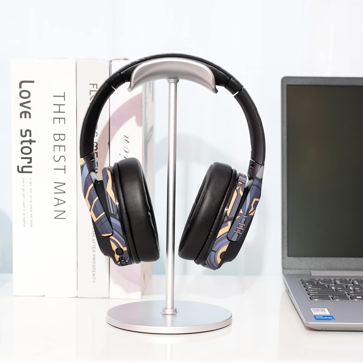 Universal Headphone Stand – Premium Aluminum Headset Holder with Stable Base | Desk Organizer for Gaming, Office & Studio Use | Fits All Headphone Sizes (Multi-Colour)