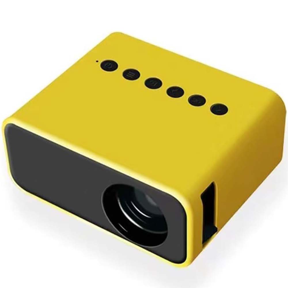 Mini Pocket Projector | HD Portable Movie Projector with Phone Screen Mirroring | Compact Yellow Design for Home Entertainment, Travel, Gaming & Outdoor Movie Nights