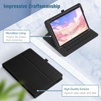 360° Rotating Tablet Case for 10/11-inch Devices – Premium PU Leather Cover with Auto Sleep/Wake, Multi-Angle Viewing, and Full Body Protection