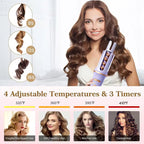 2-in-1 Electric Hair Styler – Rotating Curling Iron & Straightener Brush with Negative Ion Technology for Smooth, Shiny Hair (Multicolor Styling Tool)