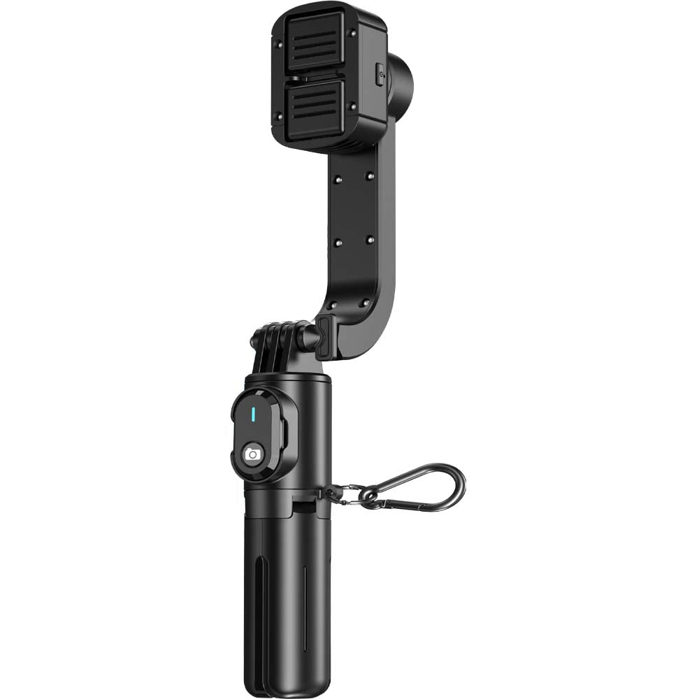 Q-30 Mini Gimbal Stabilizer | 3-Axis AI Handheld Stabilizer with Selfie Stick & Tripod | ABS & Aluminum Smartphone Stabilizer for Smooth Video & Vlogging