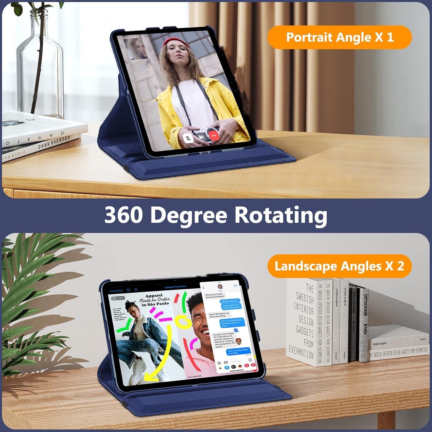 360° Rotating PU Leather Case for Huawei MatePad 11 – Multi-Colour Stand Cover with Auto Wake/Sleep & Adjustable Multi-Angle Viewing Support