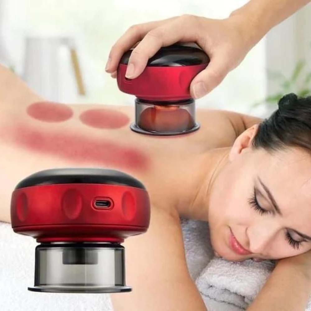 Smart Electric Cupping Device with 5 Massage Modes & Heating Therapy – Full Body Vacuum Massager for Deep Muscle Relaxation & Pain Relief