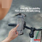 Universal Bike Mobile Stand (ET-EH289) | Adjustable Smartphone Holder for Bicycles, Motorcycles, & Two-Wheelers | One-Hand Use & Multi-Angle Adjustment