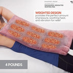 Heat Massaging Weighted Heating Pad by Sharper Image – Electric Heating Pad with Vibrations