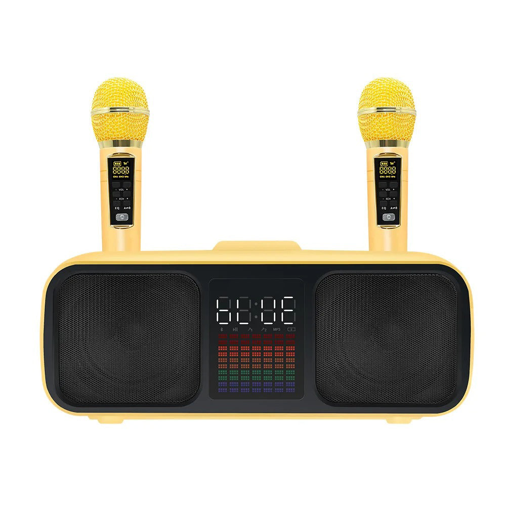 S39 Karaoke Speaker | All-In-One Wireless Entertainment System with Dual Horns & Microphones