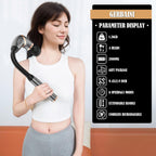 Extended Handle Massage Gun – Long Handheld Deep Tissue Massager for Full-Body Muscle Relief and Recovery