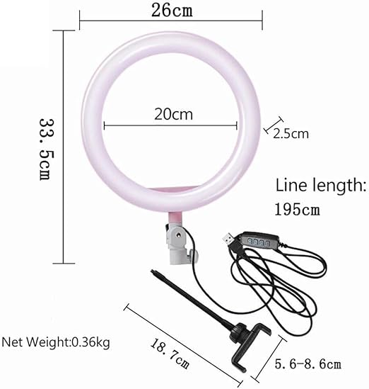 Adjustable LED Ring Fill Light with Phone Holder | Ideal for TikTok, Streaming, Vlogging & Content Creation