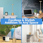 Cordless LED Table Lamp – Rechargeable, Minimalist, 3-Level Dimming for Home & Office