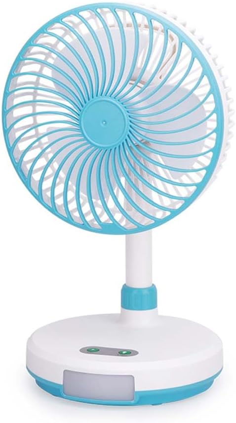 USB Rechargeable Table Fan with LED Lamp | Portable & Convenient