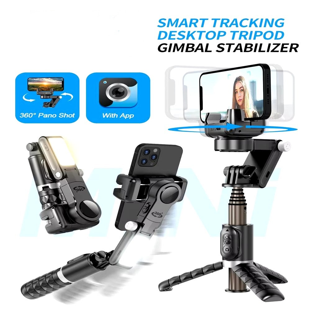 Q18 Mobile Phone Selfie Stick | Anti-Shake Gimbal Stabilizer, Single-Axis Tripod & Fill Light | Ultimate Handheld Content Creation Tool