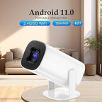 Mini Portable 4K Projector 2024 – Android 11, 280 ANSI, WiFi/Bluetooth, Auto-Correct & 180º Rotation