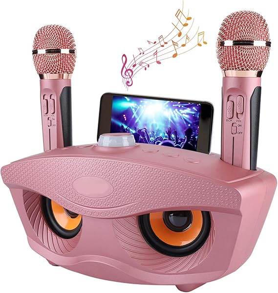 Wireless Bluetooth Speaker with Dual Microphone Set | Portable Karaoke System for Home, Parties & Events