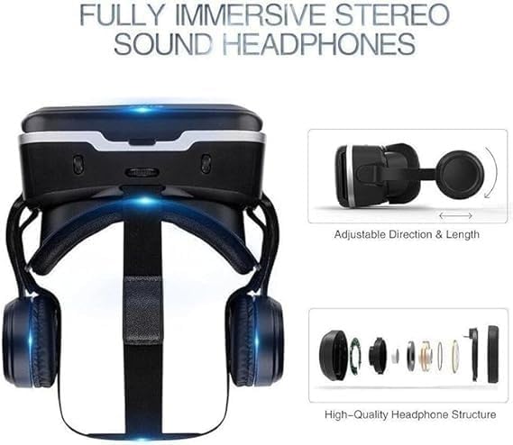 3D VR Glasses for Mobile Phones – Anti-Blue Light Virtual Reality Headset for Immersive Gaming & Entertainment | Compatible with iPhone & Android