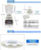 Electric Food Processor – Compact Blender Mixer with Stainless Steel Blades for Smoothies, Juices, Soups, and Sauces, Easy Cleanup and Multiple Speeds