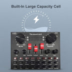 V8S Live Streaming Sound Adapter – High-Quality Audio Interface for Phones and Lap Microphones