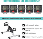 Mini Exercise Bike | Compact Arm & Leg Exerciser with Adjustable Resistance & LCD Monitor