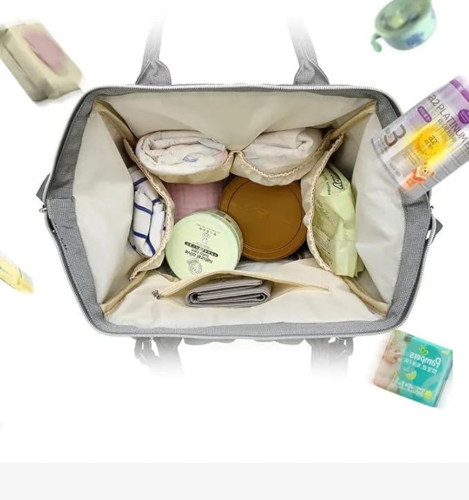 Diaper Bag Backpack – Waterproof and Stylish Multifunctional Travel Baby Bag with Insulated Pockets, Changing Pad, and Hands-Free Design for Parents