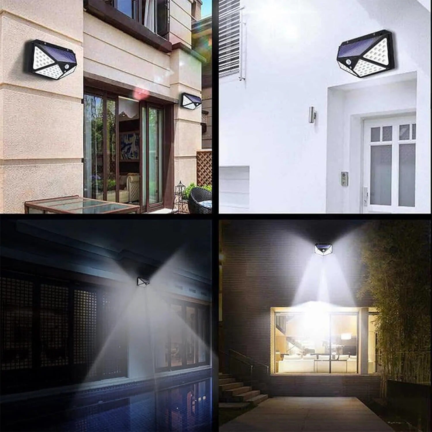 Waterproof Outdoor Motion Sensor Infrared Wall Lamp | 100 LED Solar-Powered Garden Sensor Light | Easy Installation, Versatile Mounting on Walls, Trees, Glass & Metal