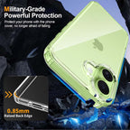 Crystal Clear Case for iPhone 17 6.3" (2025) | Anti-Yellowing Hard Back, Slim Shockproof Bumper, Wireless Charging Compatible Transparent Protective Phone Cover