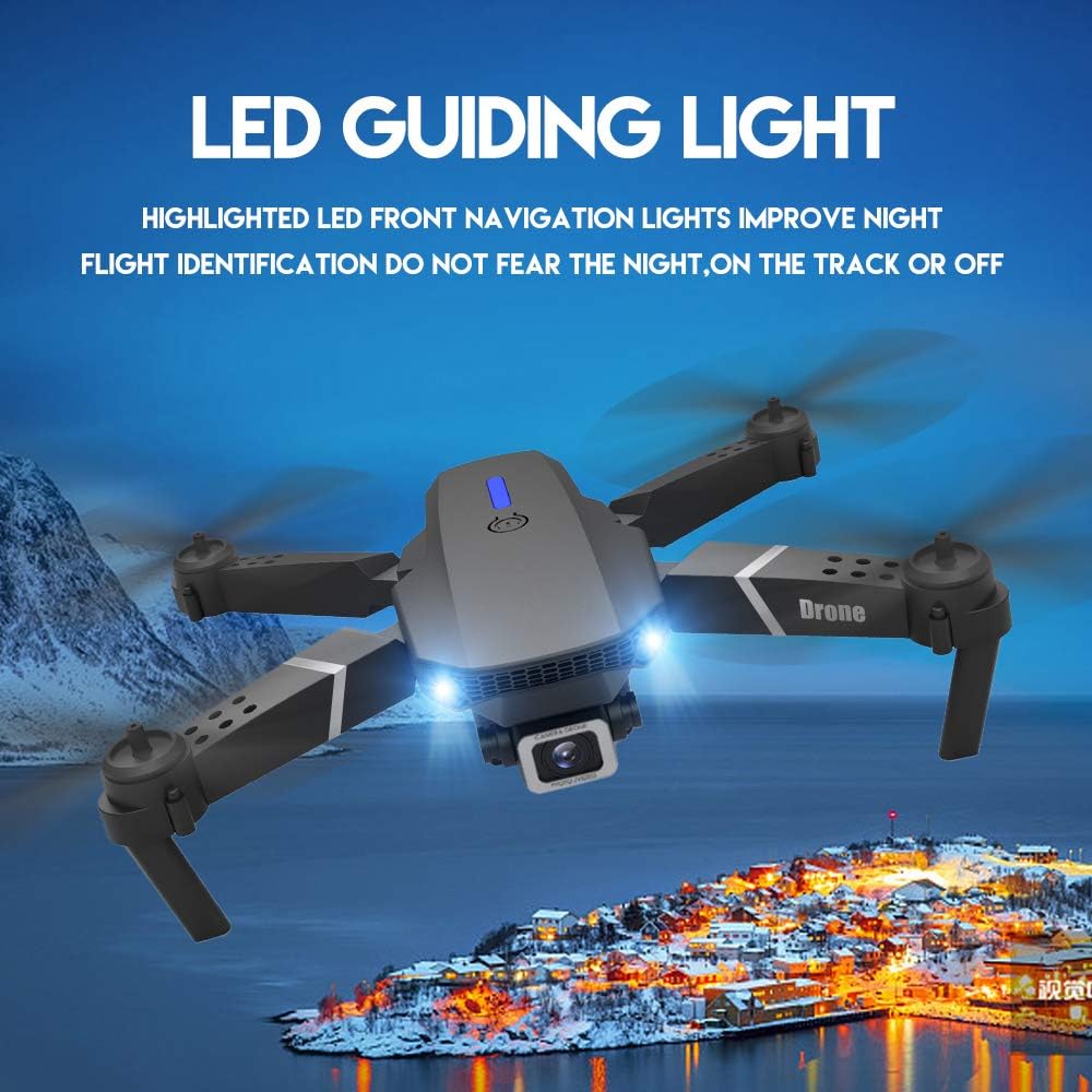 8K Foldable Mini Drone - Dual Camera, WiFi FPV, Gesture Control, Android/iOS Compatible, with Carry Case (Black) – Compact & Powerful Drone for Aerial Photography