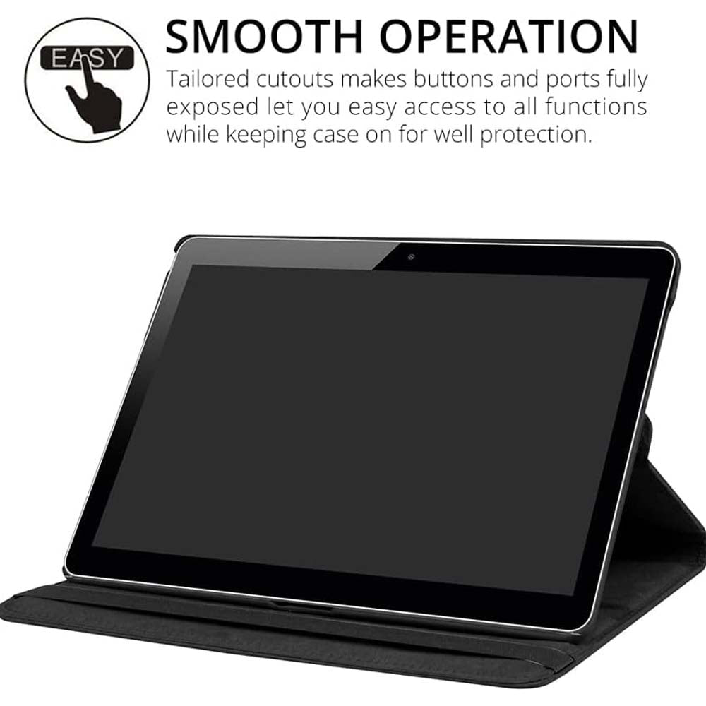 360° Rotating Leather Case for Huawei MatePad 10.1 T6/X6 – Multi-Color Smart Cover with Auto Wake/Sleep, Stand Function, and Full Protection