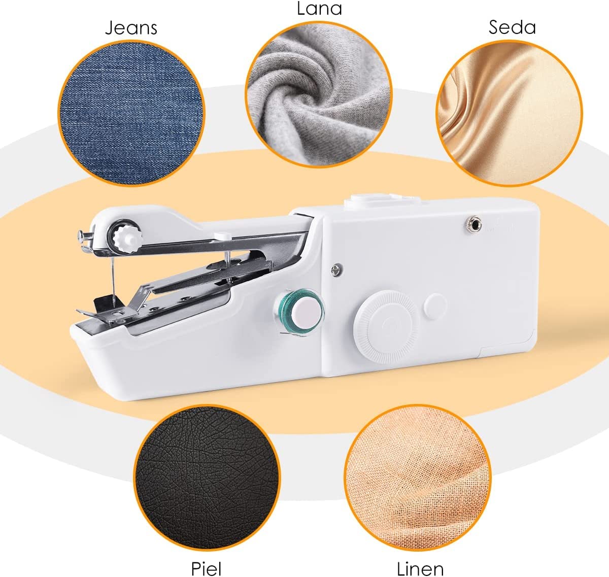Mini Portable Handheld Sewing Machine | Cordless Electric Quick Stitch Tool for Clothes, Fabric & Travel Repairs | Lightweight, Easy-to-Use Sewing Device for Beginners