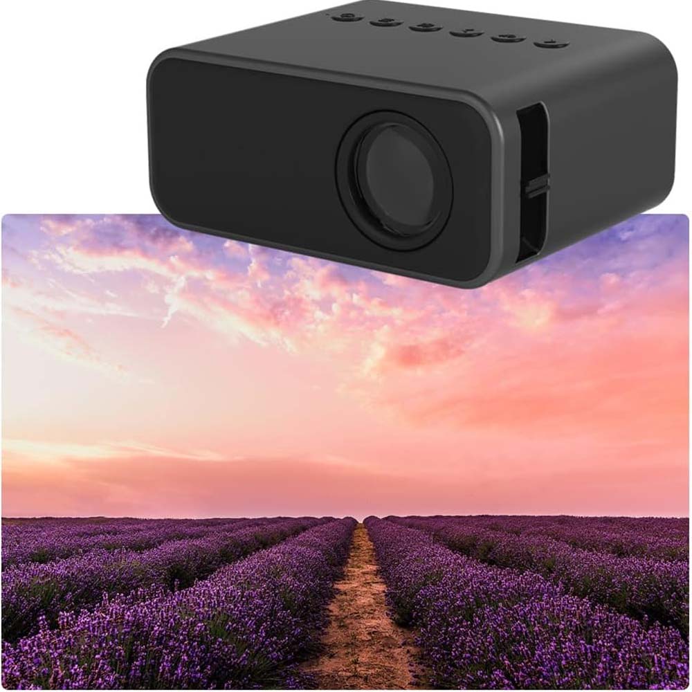Mini Pocket Projector | HD Portable Movie Projector with Phone Screen Mirroring | Compact Black Design for Home Entertainment, Travel, Gaming & Outdoor Movie Nights