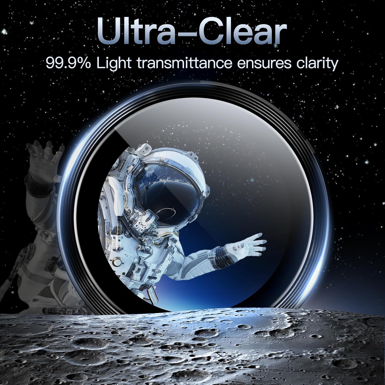 iPhone 16/17 Pro Max Camera Lens Protector 3-Pack | 9H Tempered Glass with Aluminum Alloy Ring | Anti-Scratch HD Clear Cover – Black Finish