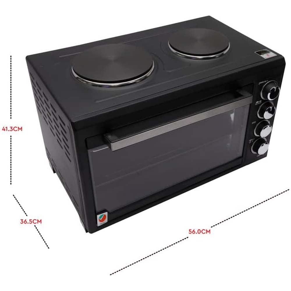 OE-1415 35L Electric Oven Toaster Grill – 6-in-1 Countertop Oven with Convection, Rotisserie, Pizza Function, Adjustable Temperature, Timer, Versatile Cooking Appliance