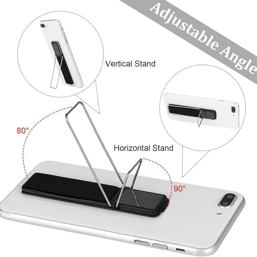 4-in-1 Magnetic Phone Grip – Elastic Holder, Secure Strap, Kickstand & Magnetic Mount | Universal Smartphone & Tablet Accessory for Daily Use (Multi-Colour Design)