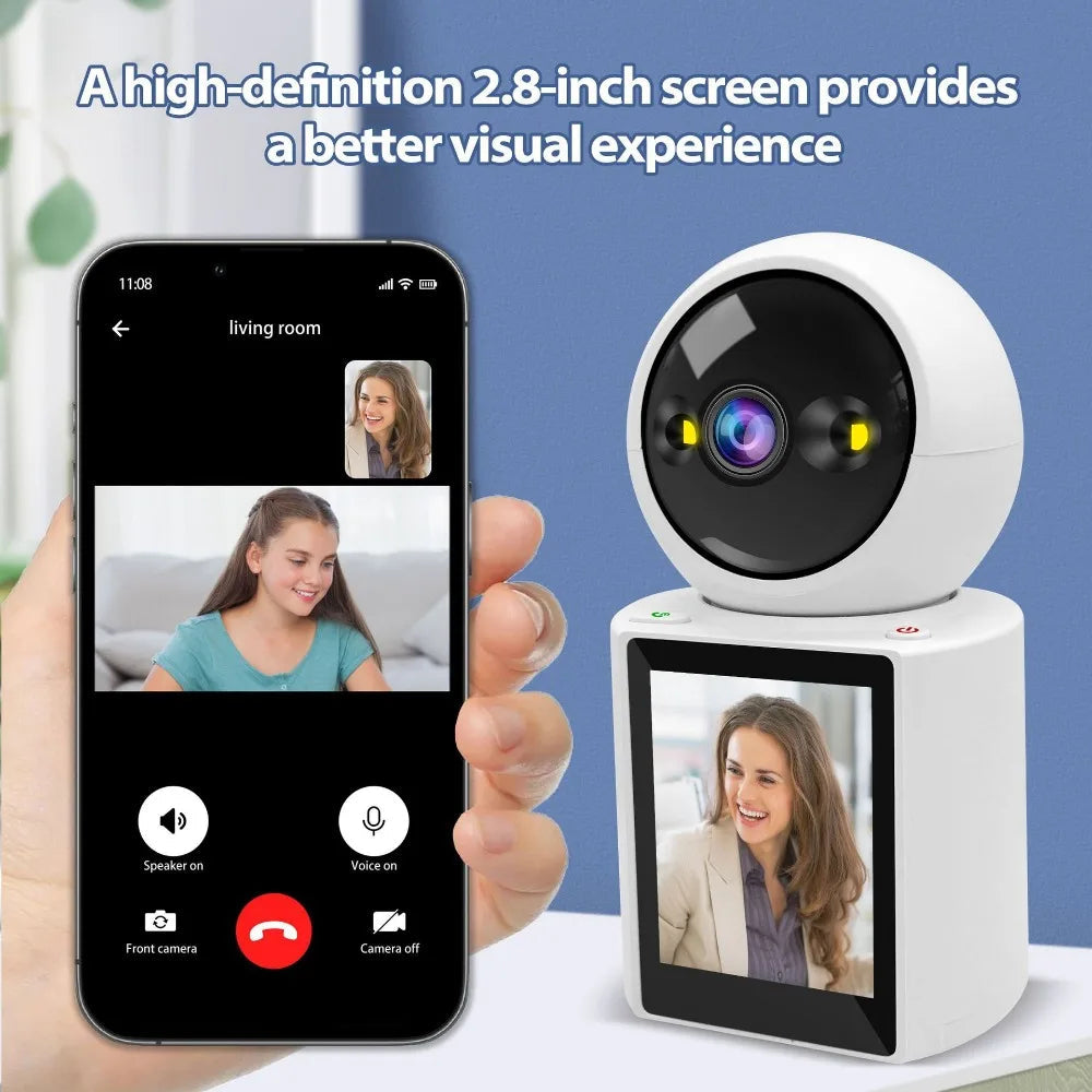 4K 6MP Smart PTZ IP Camera – AI Human Detection, Color Night Vision, Two-Way Audio & One-Click Video Calling for Advanced Home Security