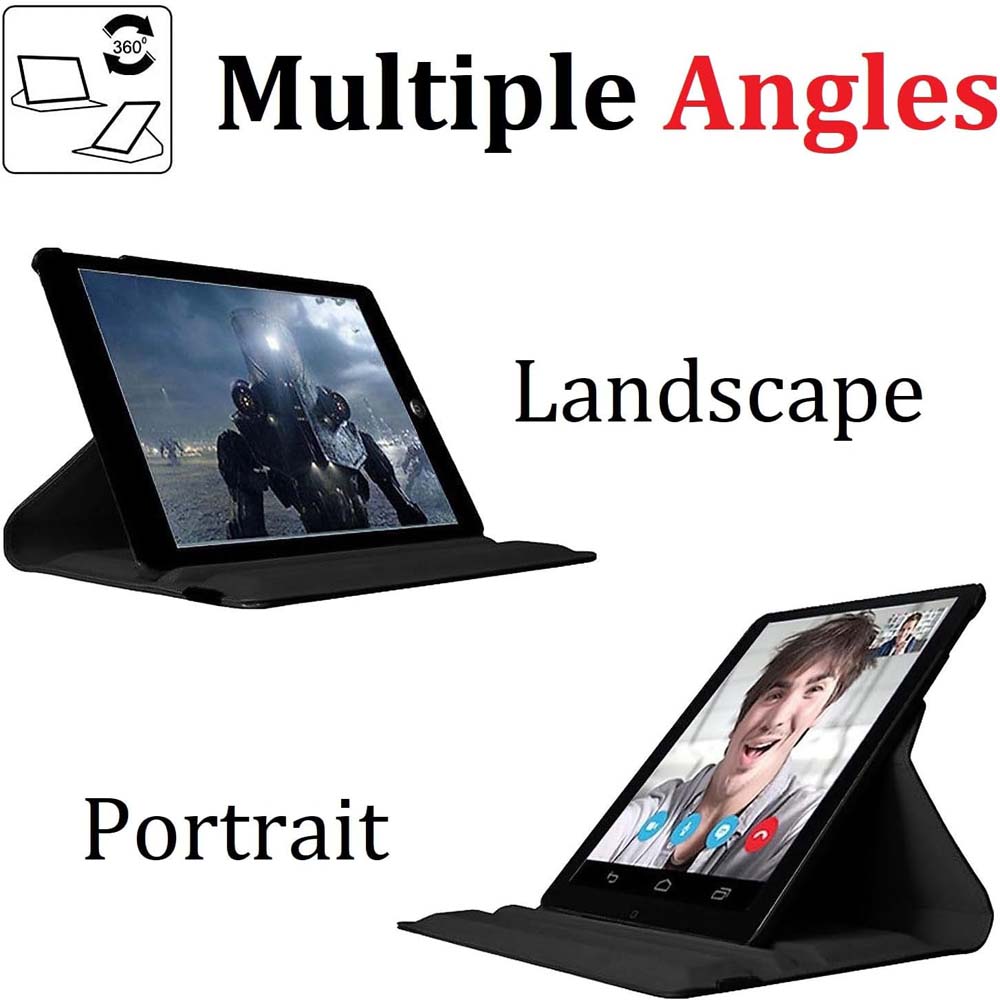 360° Rotating Stand Case for iPad Mini 4/5 – PU Leather Smart Cover with Auto Sleep/Wake & Multi-Angle Viewing (Multi Colour)
