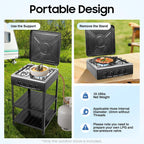 4-Burner Outdoor Gas Stove with Detachable Legs – Portable Propane Cooking Station for Camping, RVs, Backyard BBQs, Tailgating & Patio Events
