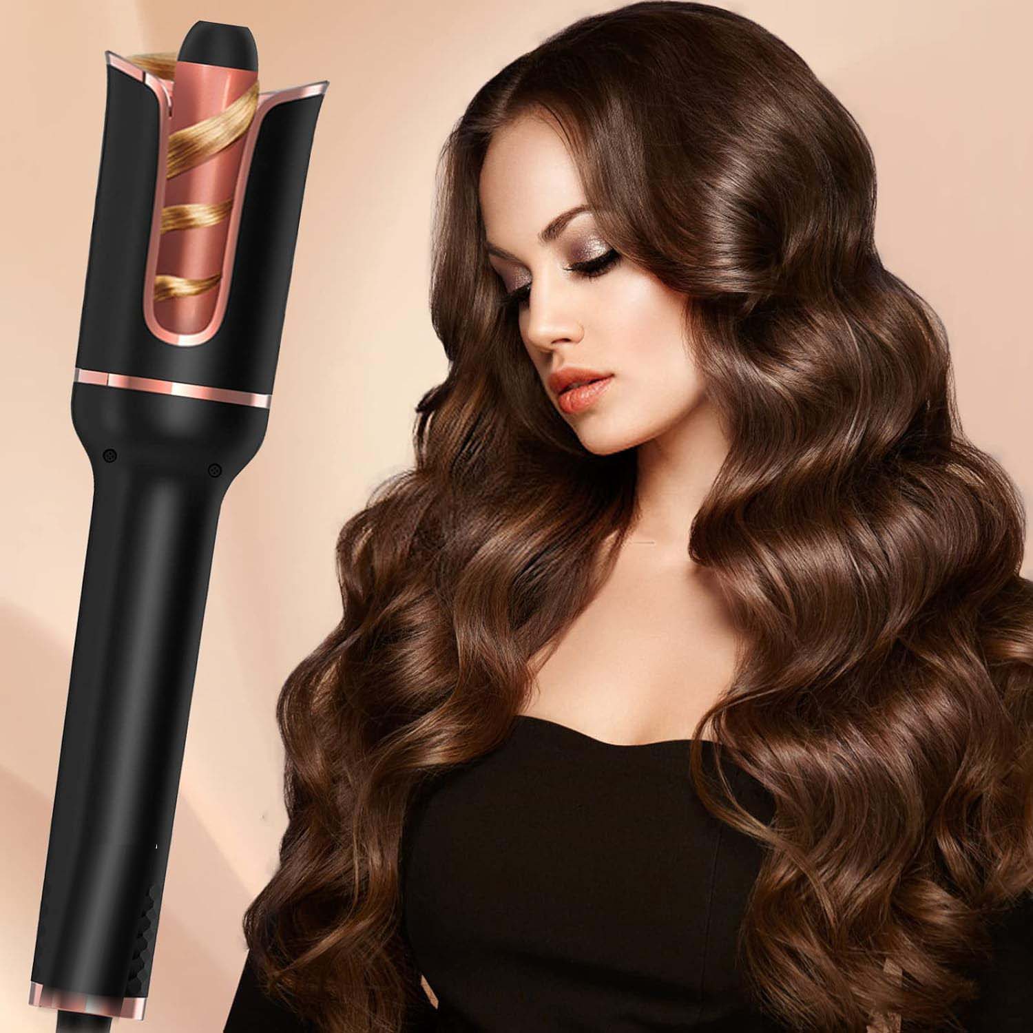Automatic Hair Curler – 1" Rotating Curling Wand with Fast Heating, Dual Voltage, Anti-Tangle Design – Perfect Curls for Medium to Long Hair