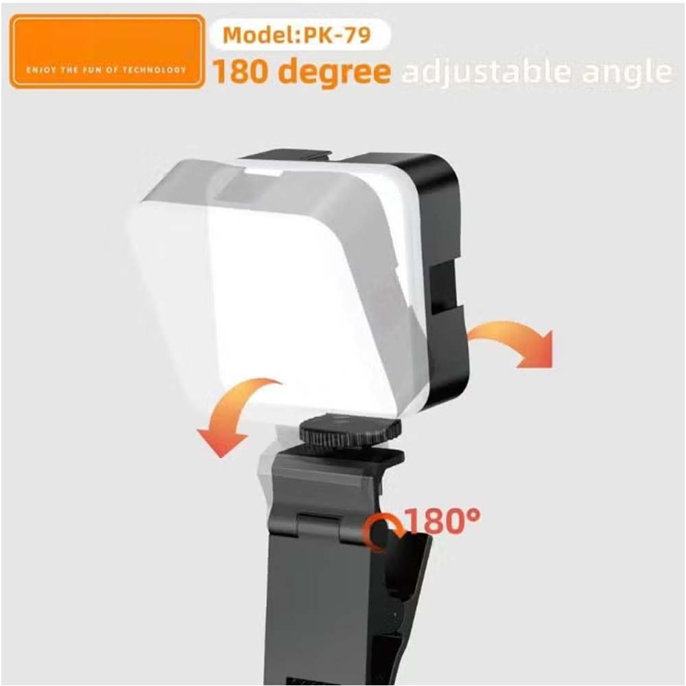 Mini LED Video Light – 6000K Adjustable Brightness 5.5W Fill Lamp with Universal Cold Shoe & Mount for DSLR Cameras, Smartphones, Laptops & Video Conferencing