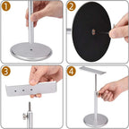 Adjustable Aluminum Headphone Stand – Anti-Slip Desktop Organizer with Storage Shelf | Universal Headset Holder for Gaming, Studio & Office Accessories (Durable & Sleek Design)
