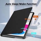 iPad 10th Gen 10.9" Leather Case – 360° Rotating Smart Cover with Auto Sleep/Wake, Multi-Angle Stand & Full Protection (Multi Colour)