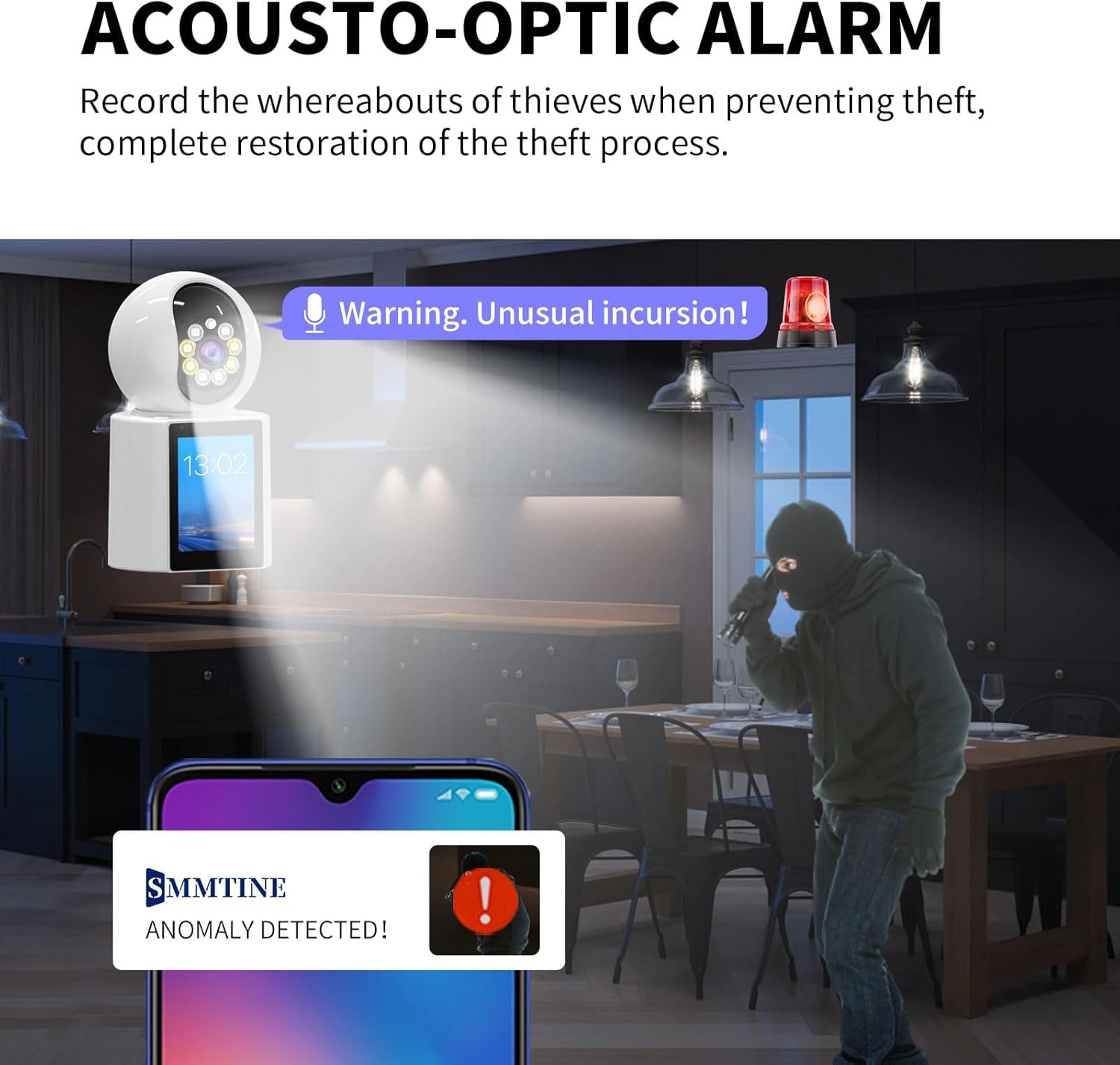 4K HD Indoor Security Camera – 360° Rotation, Night Vision, Two-Way Audio, Motion Alerts, App Control, Ideal for Pets, Babies, and Nanny Monitoring