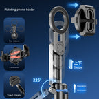 P15mini-C Magnetic Selfie Stick | Bluetooth Remote, 47.5cm Extendable Selfie Pole | Multifunctional Camera Assistant for iPhone & Android Smartphones, Travel & Vlogging