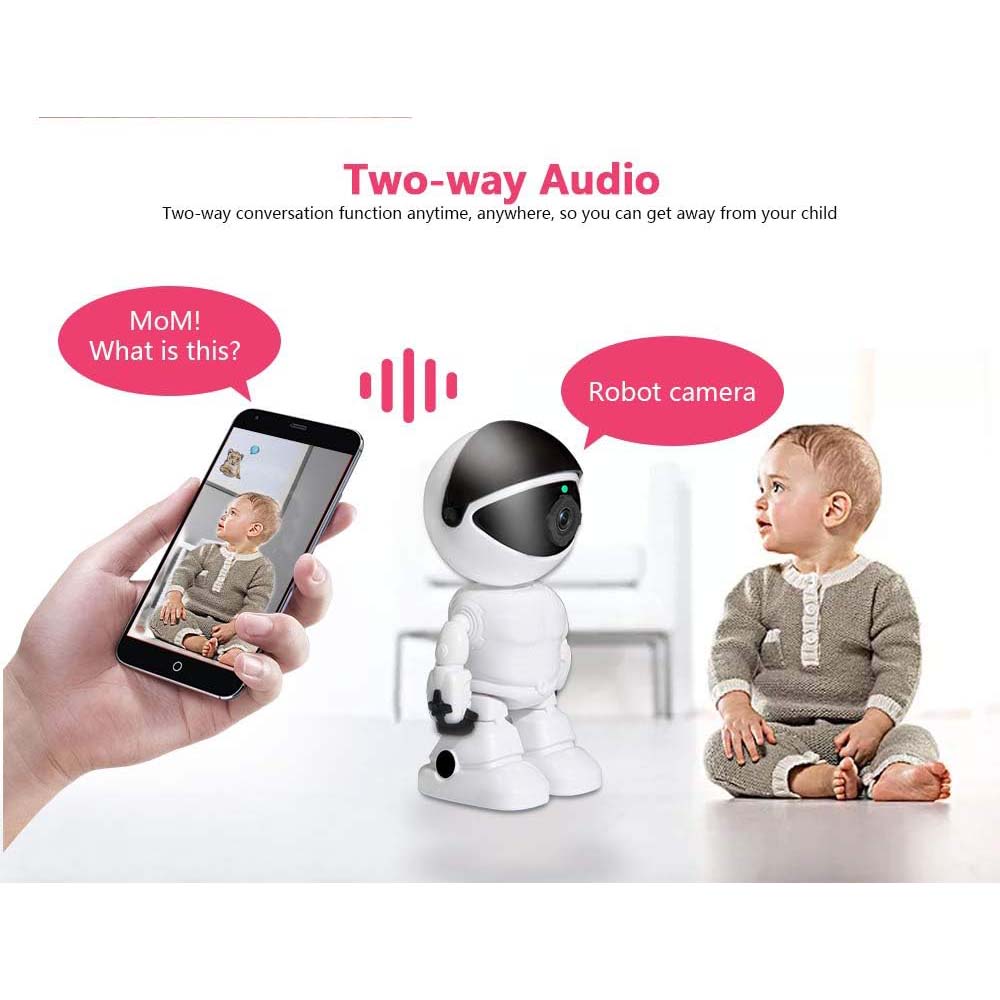 Smart Tracking WiFi Camera – 1080P HD Auto-Follow Baby Monitor and Home Security Camera with Motion Detection, Night Vision, and Remote Phone App Access