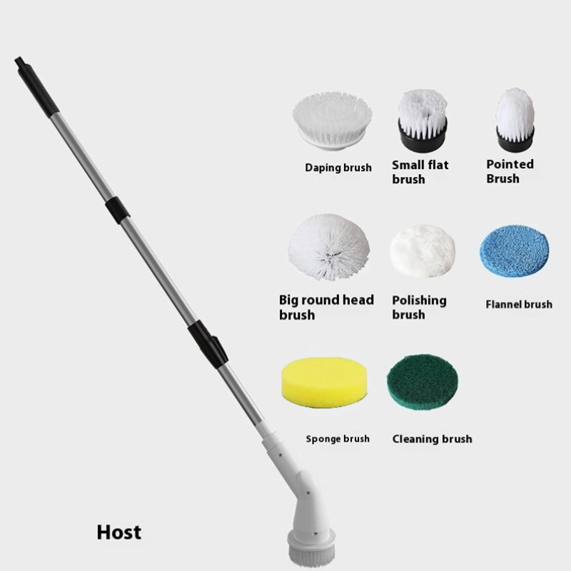 Cordless Electric Spin Scrubber | Bathroom Cleaning Brush with 7 Replaceable Heads | Powerful Shower, Tub & Tile Cleaner | Lightweight, Baby-Safe Plastic Material